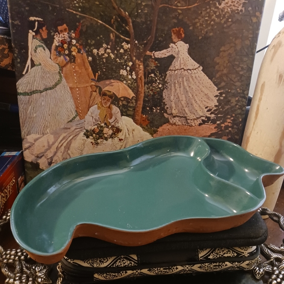 🌮Ariba Glazed Terra Cotta Chili Nachos Mexican Style Chip&Dip Set Serving Dish - Picture 6 of 8